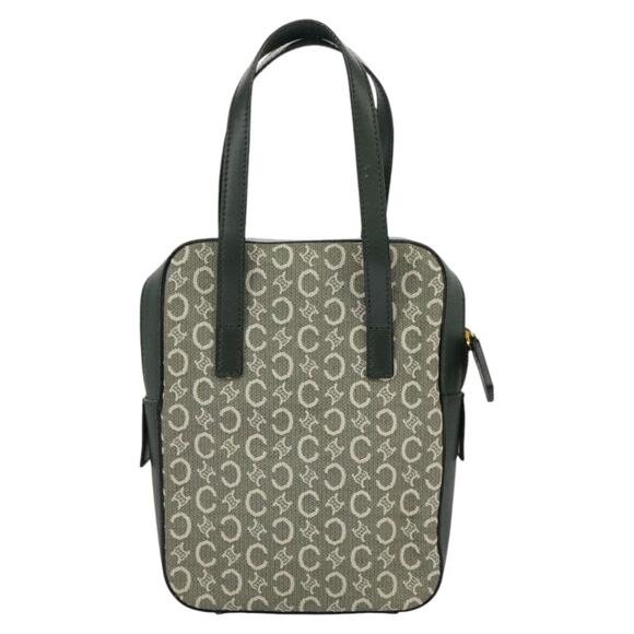 CELINE C Macadam Canvas Hand Bag Gray Gold - Picture 3 of 13